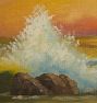 Vintage Painting of Seascape Framed