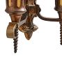 Vintage Pair Romance Revival Sconce Double Candle Light Shield Backplate