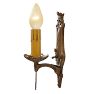 Vintage Pair Romance Revival Sconce Single Candle Light Painted