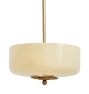 Vintage Pendant with rounded Cylinder glass Shade open top