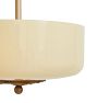 Vintage Pendant with rounded Cylinder glass Shade open top