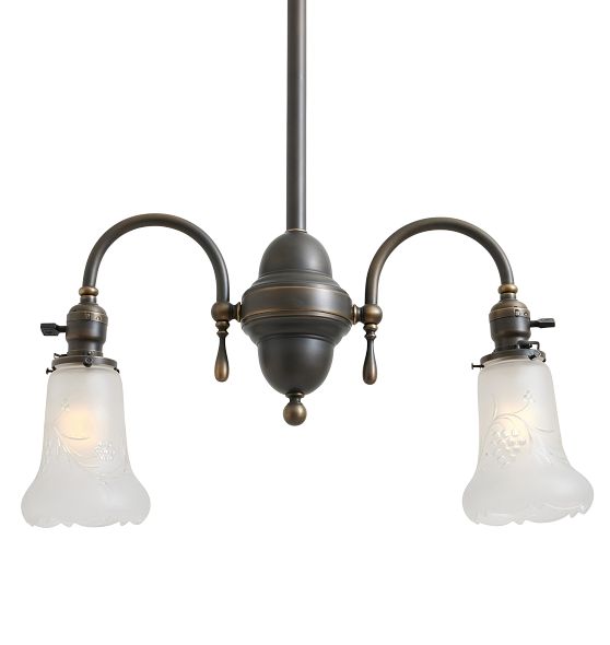Vintage Victorian Chandelier 2 Arm Electric by Rejuvenation