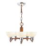 Vintage Art Deco Chandelier Streamline 5 Light Cup Shades