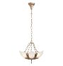 Vintage Art Deco Chandelier Slipper Shade 5 Light
