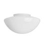 Kristof Glass Shade 12in x 6.25in Dome Cased White 6in Fitter