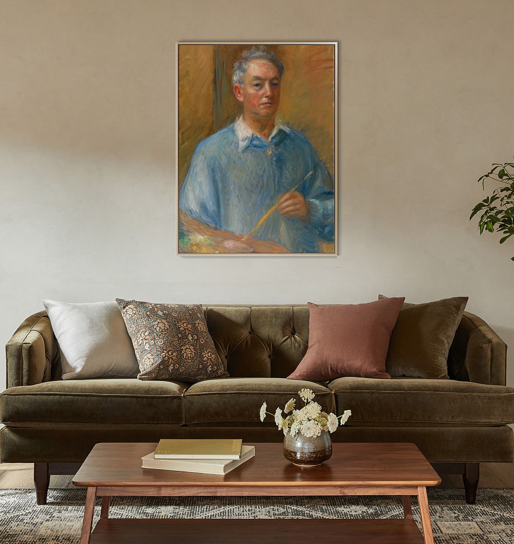Self-Portrait by William Glackens Framed Reproduction Wall Art Print by Rejuvenation