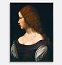 Portrait of a Young Lady Framed Reproduction Wall Art Print, 37" x 51" - Walnut Wood Float Frame
