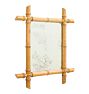 Vintage Victorian 19th Century French Faux Bamboo Carved Mirror Small
