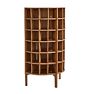 Vintage Traditional Demilune Wooden Cubby Shelf