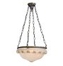 Vintage Classical Revival Bowl Chandelier with Floral Motifs