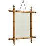 Vintage Victorian 19th Century French Faux Bamboo Carved Mirror Medium