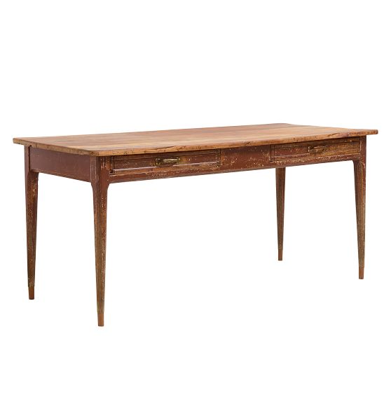 Vintage Traditional Pine Dining Table with Turned Legs | Rejuvenation