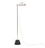 Vintage Mid Century Modern Nickel Plated Floor Task Lamp with Marble Base