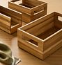 Acacia Wood Bin