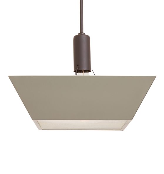 Powdercoated Industrial Pendant with Fresnel Lens by Rejuvenation
