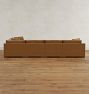 Sublimity Leather 6-Piece Modular Sectional Sofa with Ottoman