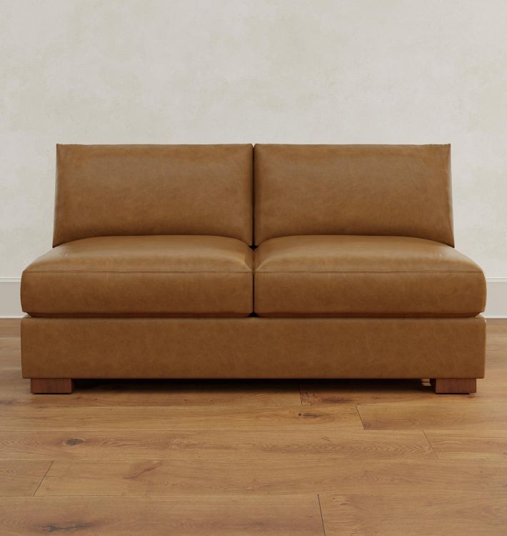 Sublimity Leather Armless Sofa Sectional Component | Rejuvenation