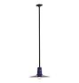 Blue Enameled Industrial Pendant with Swivel Canopy