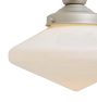 Flush Mount with Vintage Mid Century Modern Milk Glass shade