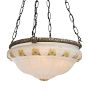 Vintage Classical Revival Bowl Chandelier with Floral Motifs