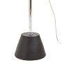 Vintage Mid Century Modern Nickel Plated Floor Task Lamp with Marble Base