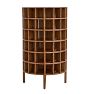 Vintage Traditional Demilune Wooden Cubby Shelf