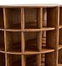 Vintage Traditional Demilune Wooden Cubby Shelf