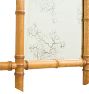 Vintage Victorian 19th Century French Faux Bamboo Carved Mirror Small