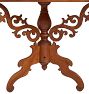 Vintage Victorian Mahogany Scrollwork Demi Lune Table