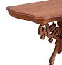 Vintage Victorian Mahogany Scrollwork Demi Lune Table