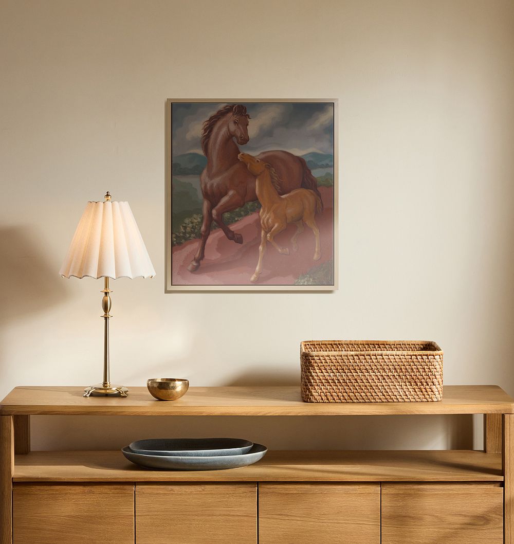 Filly and Colt by Frank Stamato Framed Reproduction Wall Art Print by Rejuvenation