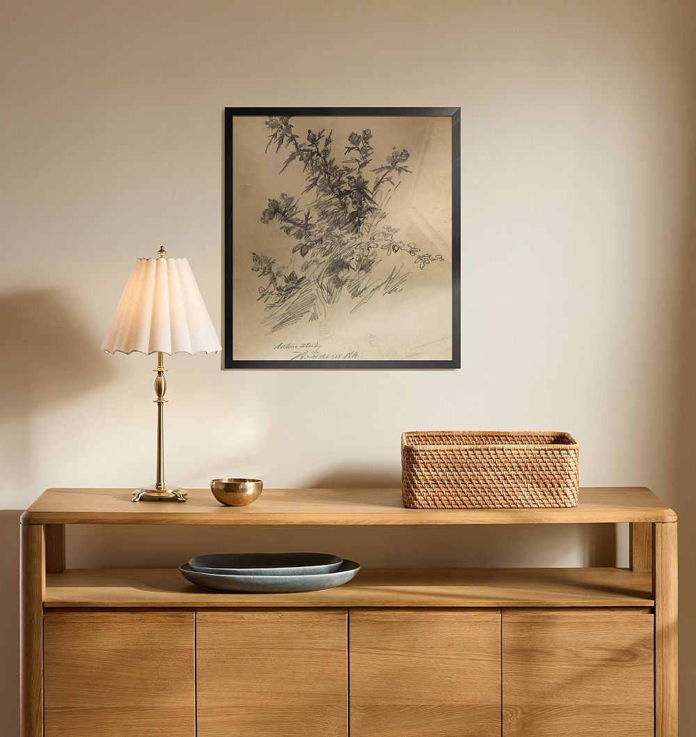 Nature Study Sketch by Walter Shirlaw Framed Reproduction Wall Art Print by Rejuvenation