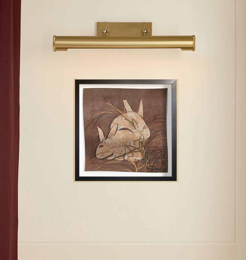 Rabbits and Grasses by Hon'ami Kōetsu Framed Reproduction Wall Art Print by Rejuvenation
