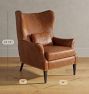 Clinton Modern Wingback Leather Recliner Chair