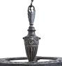 Vintage Classical Revival Chandelier 3 Light Bare Bulb