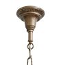 Vintage Colonial Revival Chandelier 3 Arm Bare Bulb Aluminum