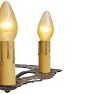 Vintage Colonial Revival Chandelier 5 Light Candle Aluminum