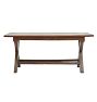 Vintage Dining Table with Cross Legs in Spanish Oak