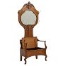 Vintage Traditional Hall Stand in White Oak Rift c1910s