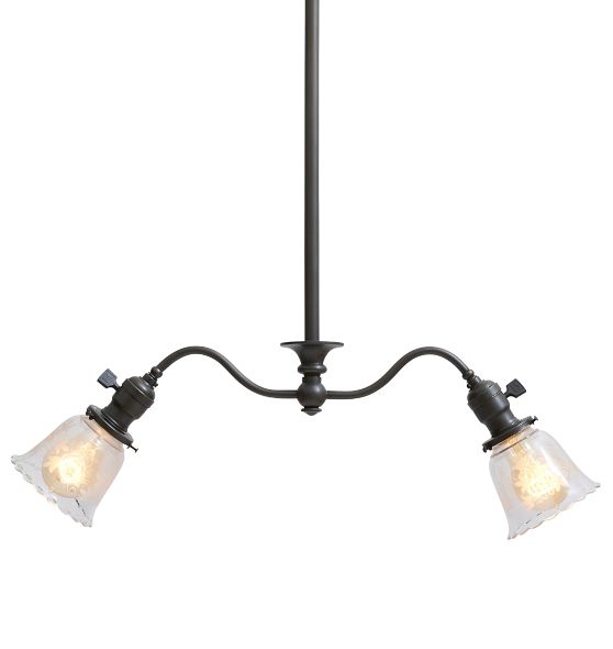 Vintage Victorian Chandelier Simple 2 Arm Electric by Rejuvenation