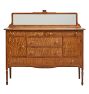 VintageTraditional Sideboard with Low Mirrored Backsplash in Tiger Oak c1900s