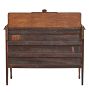 VintageTraditional Sideboard with Low Mirrored Backsplash in Tiger Oak c1900s