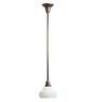 Pendant with Vintage Embossed Blue Stripe Painted Shade