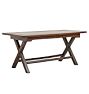 Vintage Dining Table with Cross Legs in Spanish Oak