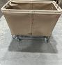 Open Box: Steele Canvas x Rejuvenation Steeletex Laundry Cart, 2.5 Bushel - Tan Vinyl, Natural