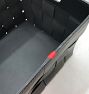 Open Box: Woven Leather Basket With Handle (16.5"L x 13.5"W x 10.75"H ) - Black