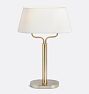 Open Box: Dolores Table Lamp w/ Tapered Rectangle Shade (24") - Antique Brass, White