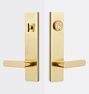 Bowman Brass Lever Exterior Door Set, Aged Brass