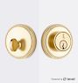 Lachlan Exterior Deadbolt, LevelLock - Aged Brass
