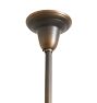 Pendant with Vintage Embossed Blue Stripe Painted Shade